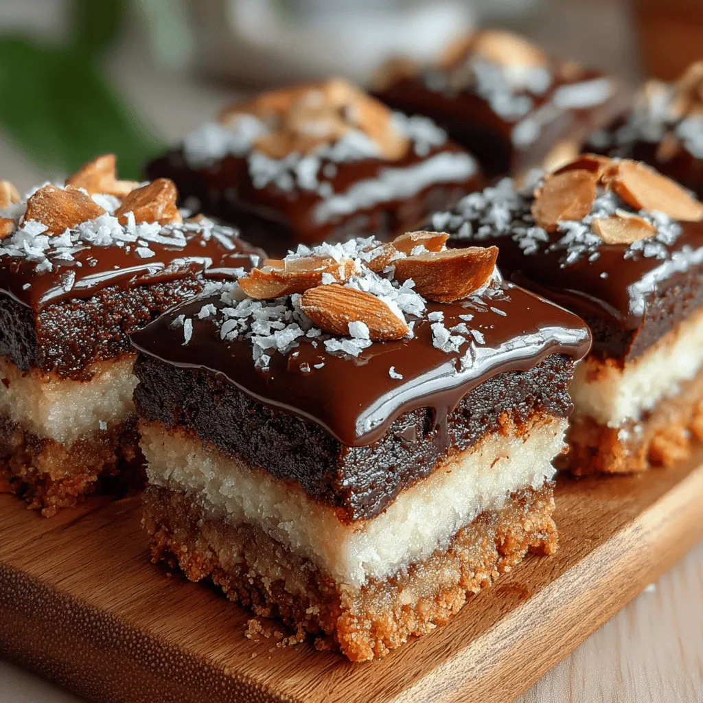 If you’re on the lookout for a delightful frozen dessert that satisfies your sweet tooth without compromising your health, look no further than Frozen Chocolate Almond Coconut Squares. This recipe combines rich flavors and wholesome ingredients, offering a guilt-free indulgence that’s perfect for any occasion. With the creamy texture of coconut, the nuttiness of almond, and the decadence of dark chocolate, these squares are not just delicious; they are also a fantastic way to enjoy a nutritious snack.