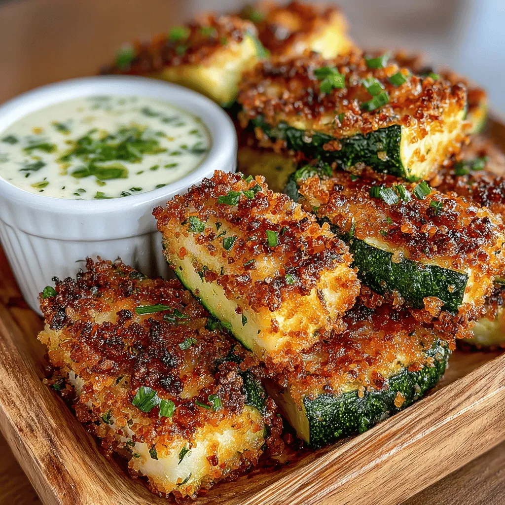 Crispy Zucchini Wedges with Ranch Dip is a delightful snack or side dish that marries the fresh, mild flavor of zucchini with a satisfying crunch. This recipe offers an innovative twist on traditional fried snacks, making it not only a delicious option but also a healthier one. Ideal for family gatherings, movie nights, or as a light appetizer, these zucchini wedges are bound to impress your guests and please your palate. In this article, we will delve into the ingredients required, provide a step-by-step guide to preparation, and introduce the zesty ranch dip that perfectly complements this dish.
