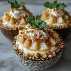 In the world of nutritious breakfasts and delightful desserts, the Sweet Pear & Honey Yogurt Bowl stands out as a versatile and healthful option that caters to both the palate and wellness needs. This recipe combines the creamy texture of yogurt with the natural sweetness of ripe pears and honey, creating a dish that is not only pleasing to the eye but also packs a nutritious punch. Perfect for busy mornings or as a post-dinner treat, these yogurt bowls are a celebration of fresh ingredients and simple preparation.