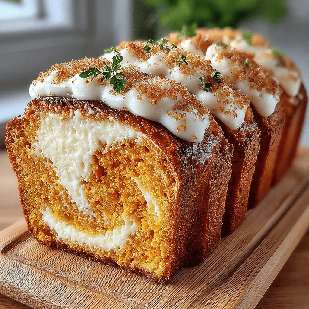 As the leaves begin to change and the crispness of fall fills the air, the culinary world shifts into high gear, embracing the rich and warm flavors of the season. One of the most beloved seasonal staples is pumpkin, which has become synonymous with cozy gatherings and festive celebrations. Whether it’s in lattes, pies, or breads, pumpkin brings a sense of comfort and nostalgia, reminding us of family traditions and the joy of sharing food with loved ones. Among the myriad of pumpkin recipes that grace our tables, the Creamy Pumpkin Bliss Swirl Loaf stands out as a delightful twist on the classic pumpkin bread. The addition of a sumptuous cream cheese swirl not only elevates the flavor profile but also adds a layer of creamy richness that makes this loaf a showstopper.