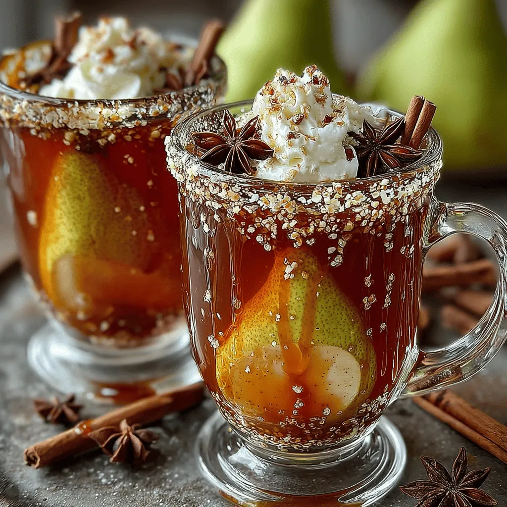 To begin crafting your Warm Spiced Pear Cider, the infusion of aromatics is essential in creating a layered flavor profile that captivates the senses. Start by adding the freshly grated zest of one medium orange into your pot along with the juice of that orange. The zest will contribute a vibrant citrus note, while the juice will provide a natural sweetness that complements the cider.
