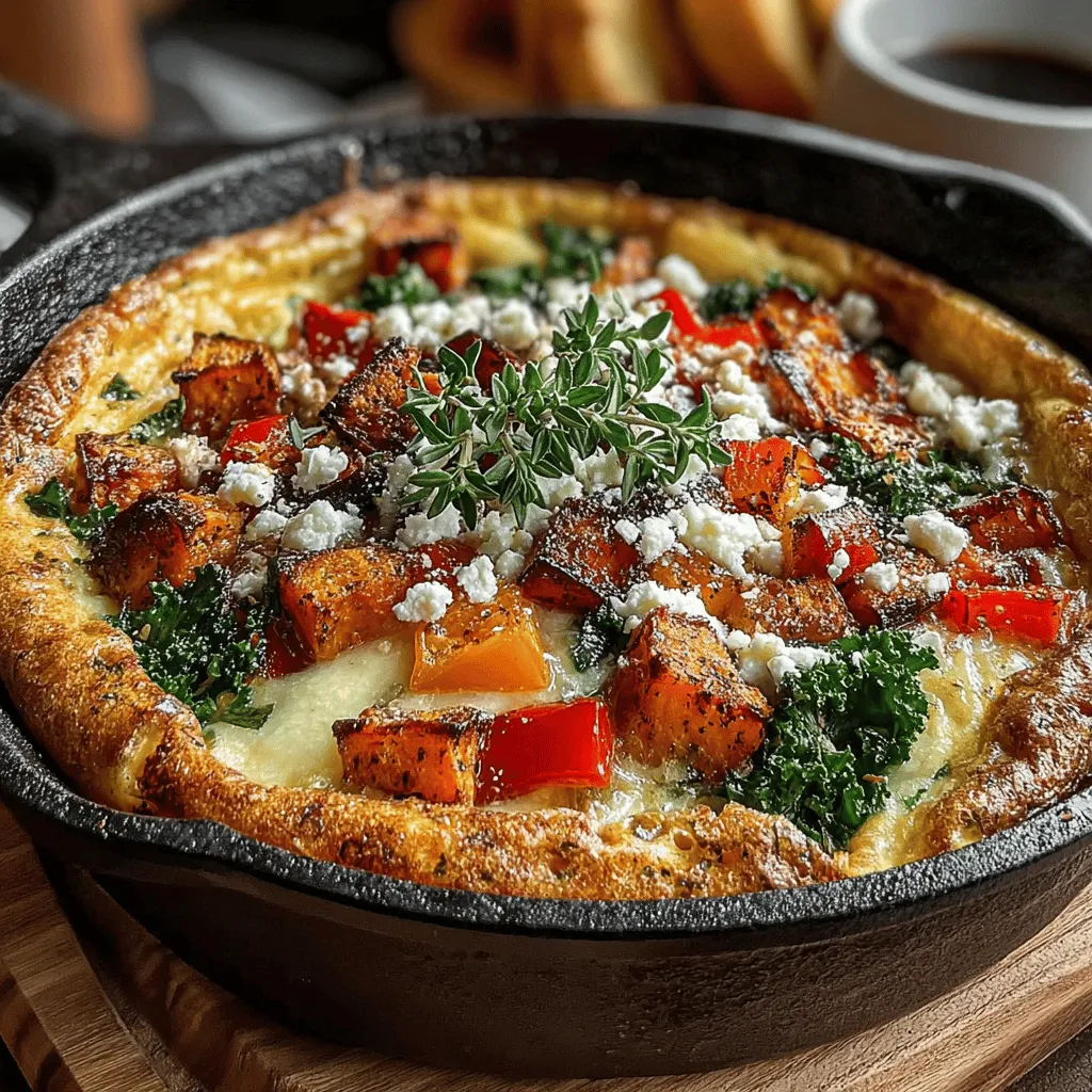 Frittatas are a culinary delight that seamlessly combine simplicity and versatility, making them a beloved choice for breakfast, brunch, or even a light dinner. Originating from Italy, frittatas are similar to omelets but are often cooked in a skillet and finished in the oven, allowing for a delightful layering of flavors and textures. They can be customized to suit any palate, making them an ideal canvas for seasonal ingredients. This Maple Roasted Vegetable Frittata, in particular, celebrates the rich flavors of autumn, showcasing the harmonious blend of roasted vegetables and the subtle sweetness of maple syrup.