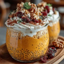To fully appreciate the magic of this Pumpkin Spice Overnight Chia Pudding, it’s essential to delve deeper into the benefits of its key ingredients. Chia seeds are small but mighty, offering a wide array of health benefits. They are particularly high in fiber, with about 11 grams per ounce. This fiber not only aids in digestion but also helps regulate blood sugar levels, making chia seeds an excellent choice for those looking to manage their weight or improve their overall health.