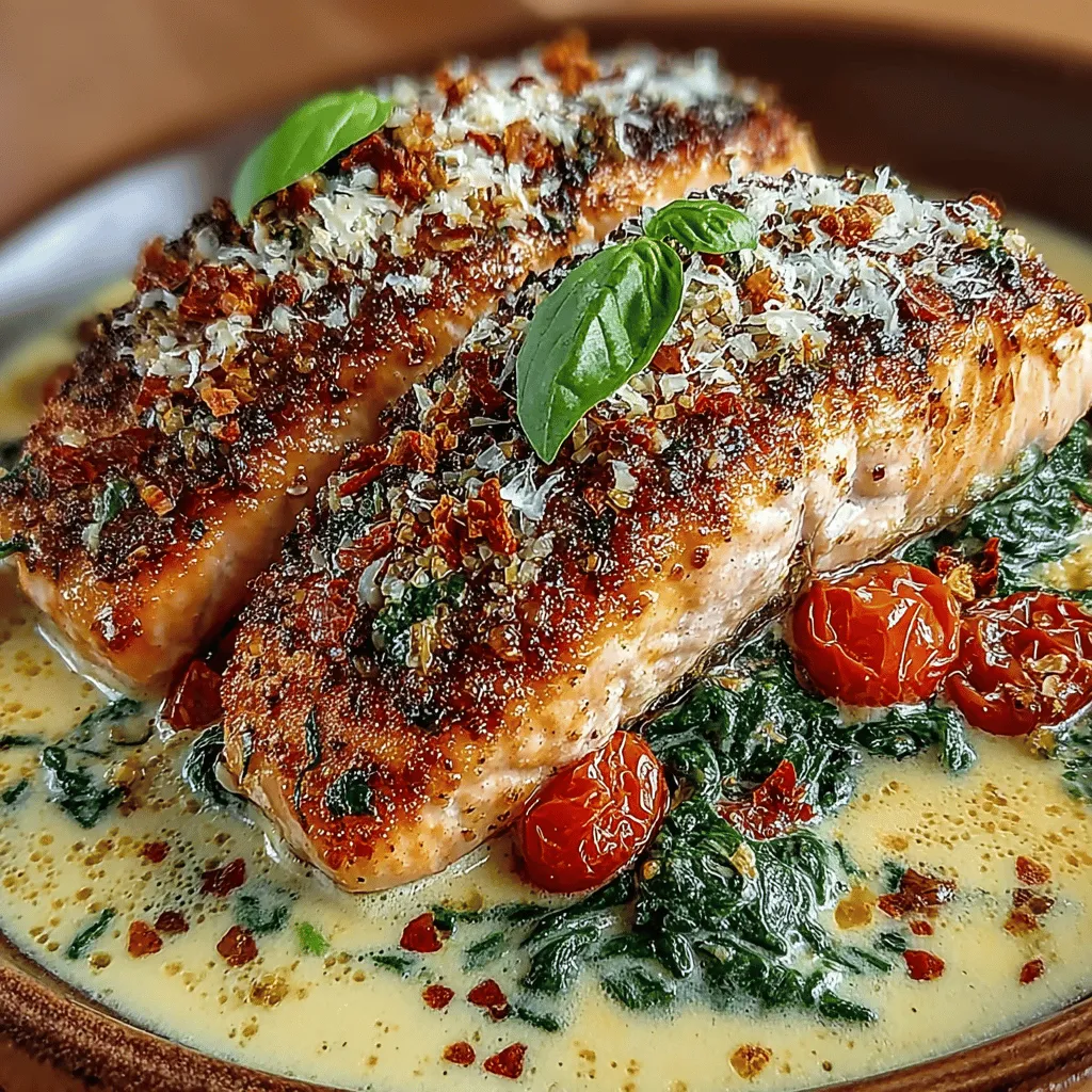 Creating the creamy sauce for your Savory Creamy Tuscan Salmon is a crucial step that brings the entire dish together. The sauce is rich, flavorful, and perfectly complements the salmon and spinach. Here’s how to build it step-by-step.