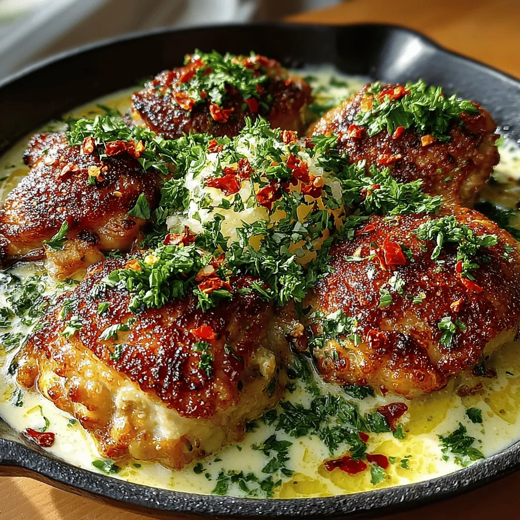 A successful dish often hinges on the quality of its ingredients. Let's take a closer look at the key components that make Creamy Garlic Parmesan Chicken Thighs a standout recipe.