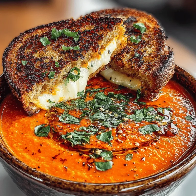 When the weather turns chilly or the skies open up with rain, few dishes can evoke the same level of comfort and warmth as a classic tomato basil soup paired with a crunchy grilled cheese sandwich. This delightful combination is more than just a meal; it's a nostalgic hug in a bowl that brings families together and warms the heart. Whether you're gathered around the dinner table with loved ones or enjoying a cozy night in, the Sun-Kissed Tomato Basil Bliss Soup & Crunchy Grilled Cheese is the perfect recipe to satisfy both your hunger and your soul.