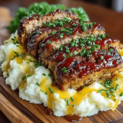 Savory Meatloaf Delight with Buttery Mash