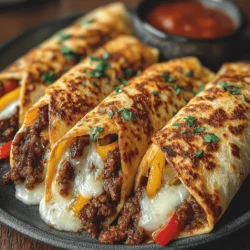 Savory Italian Sausage and Peppers Wraps