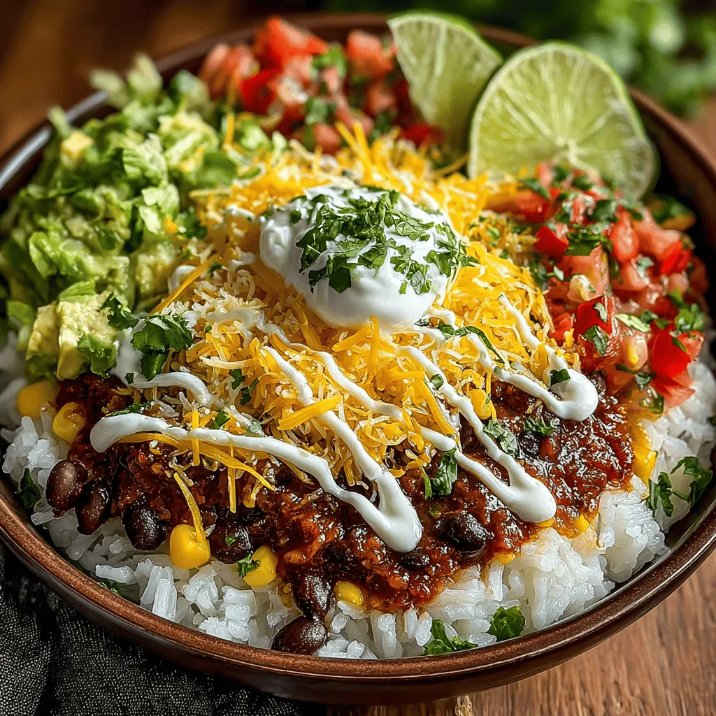 The Spicy Taco Rice Bowl Fiesta is an exciting culinary creation that brings the vibrant and savory flavors of traditional tacos into a nourishing rice bowl format. This dish is perfect for a quick weeknight dinner or a delightful option for meal prep, allowing you to enjoy the deliciousness of tacos while maintaining a balanced diet. By combining the heartiness of jasmine rice with the zesty essence of taco seasoning, black beans, and a variety of fresh toppings, this recipe is not only packed with flavor but also rich in nutrients.