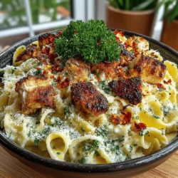 When the clock is ticking and dinner needs to be on the table fast, few dishes can rival the creamy one-pot chicken Alfredo pasta. This comforting meal is not only a crowd-pleaser but also a quick and easy option perfect for busy weeknights or even special occasions that call for a touch of indulgence. What makes this recipe truly remarkable is its simplicity—everything is cooked in a single pot, which not only reduces cleanup time but also enhances the flavor as the ingredients meld together during the cooking process.