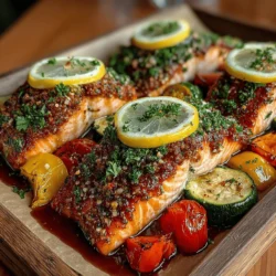 Zesty Sheet Pan Lemon Herb Salmon & Veggies