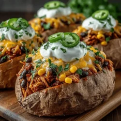 Sweet & Smoky BBQ Chicken Stuffed Sweet Potatoes