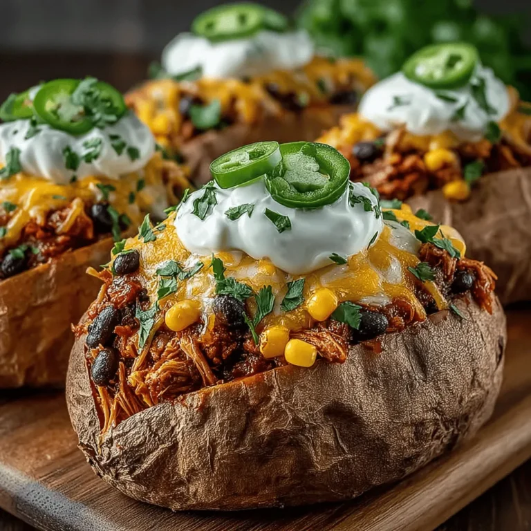 When it comes to comfort food that also packs a nutritional punch, Sweet & Smoky BBQ Chicken Stuffed Sweet Potatoes stand out as a delicious and satisfying option. This recipe marries the sweetness of tender sweet potatoes with the savory, smoky flavors of barbecue chicken—creating a meal that is not only hearty but also bursting with flavor. Whether you’re looking for a quick weeknight dinner or a dish to impress guests at your next gathering, this recipe is sure to please.
