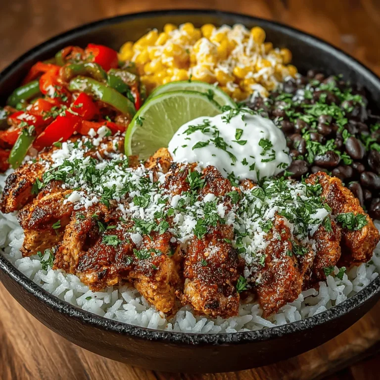 In the realm of quick and satisfying meals, Spicy Chicken Fajita Rice Bowls emerge as a vibrant, flavor-packed option that appeals to both the palate and the eye. This dish is not only a feast for the senses but also a practical choice for busy weeknights or a delightful weekend dinner with family and friends. With juicy marinated chicken, an array of colorful vegetables, and a hearty base of rice, Spicy Chicken Fajita Rice Bowls are both delicious and nutritious. Each bowl is a well-rounded meal that provides an excellent balance of protein, fiber, and essential nutrients, making it a favorite among health-conscious individuals and culinary enthusiasts alike.