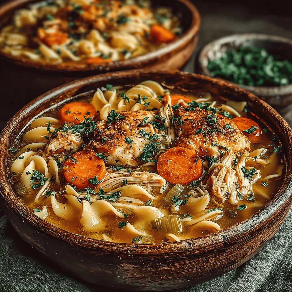 Beyond its comforting taste, chicken noodle soup boasts a multitude of health benefits that make it a go-to choice for many. At the heart of this dish is chicken broth, which is rich in vitamins and minerals. Homemade broth, in particular, contains gelatin and amino acids that can help support your immune system and promote gut health. This makes it not only a delicious meal but also a nourishing remedy during cold and flu season.