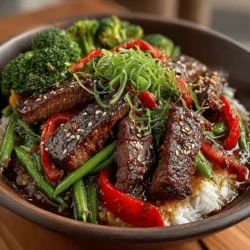 Stir-fry dishes have long been celebrated for their ability to deliver quick, healthy meals that are bursting with flavor. The Zesty Beef & Veggie Stir-Fry Bowl exemplifies this culinary magic, combining tender beef, vibrant vegetables, and a medley of sauces that come together to create a dish that is as wholesome as it is delicious. With its fresh ingredients and beautifully balanced profile of protein and veggies, this stir-fry bowl is not only a feast for the senses but also a nutritious option for busy weeknight dinners, meal prep, or even a casual gathering with friends.